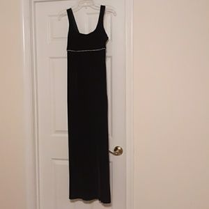 Navy blue velour dress